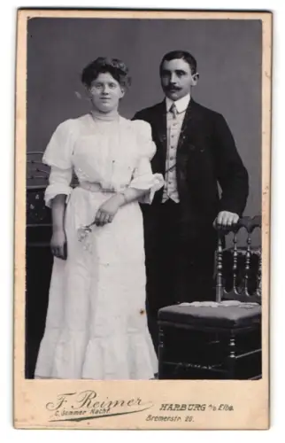 Fotografie F. Reimer, Harburg /Elbe, Bremerstr. 20, Portrait eines Paar