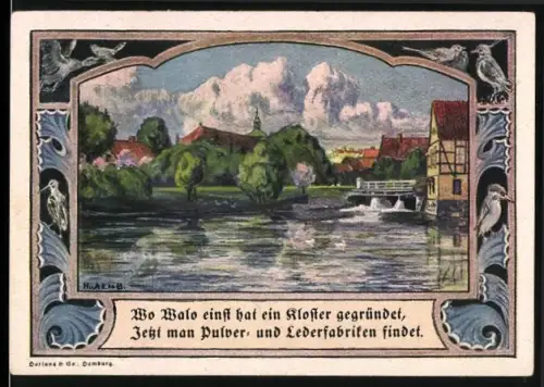 Notgeld Walsrode /Lüneburger Heide 1922, 1 Mark, Klosterlandschaft und Erholungsheim Walsrode