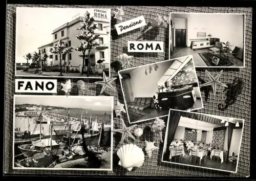 AK Fano, Pensione Roma e vista sul porto con barche e interni eleganti