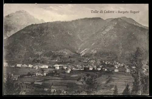 AK Valle di Cadore, Borgata Nogarè con paesaggio montano