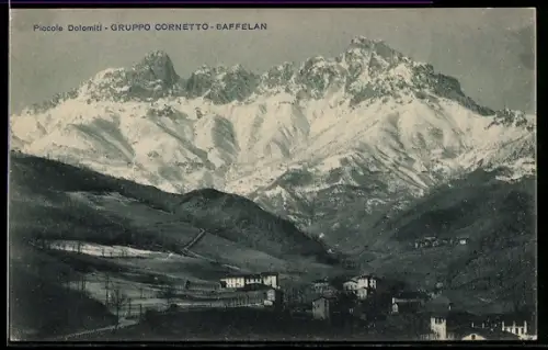 AK Piccole Dolomiti, Gruppo Cornetto-Baffelan innevato con paesaggio montano