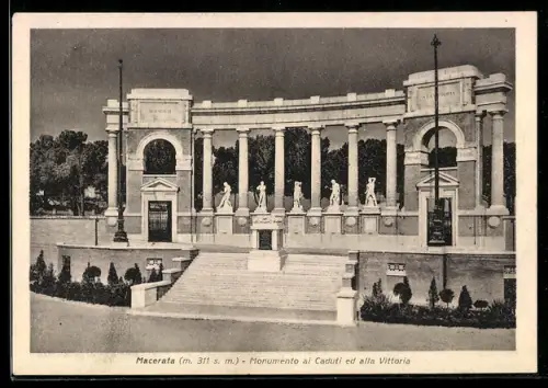 AK Macerata, Monumento ai Caduti ed alla Vittoria