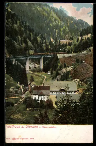 AK Breitnau, Ravenna-Bahn, Gasthaus z. Sternen