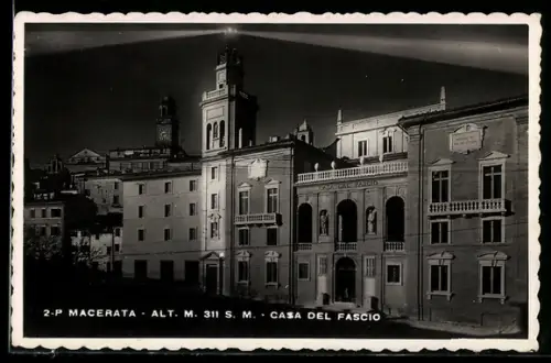 AK Macerata, Casa del Fascio di notte