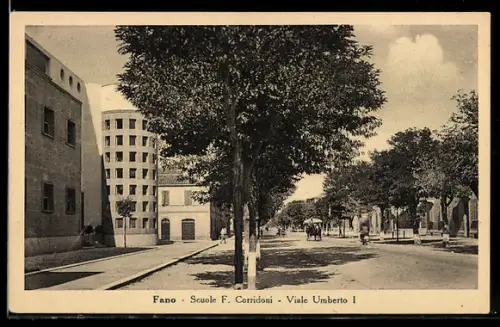 AK Fano, Scuole F. Corridoni, Viale Umberto I