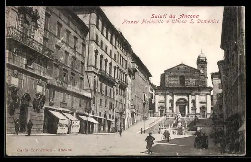 AK Ancona, Piazza Plebiscito e Chiesa S. Domenico