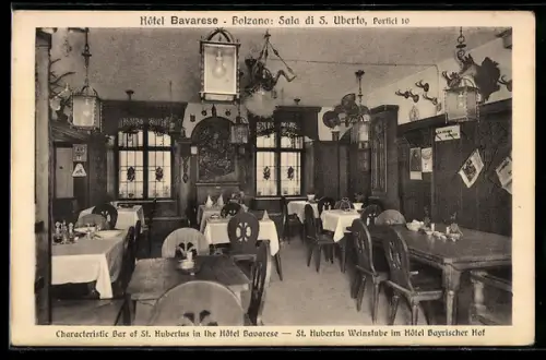 AK Bolzano, Sala di S. Uberto nel Hôtel Bavarese