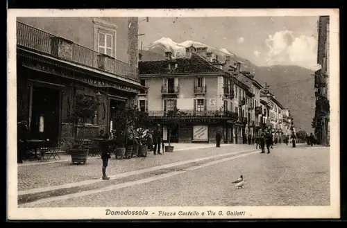 AK Domodossola, Piazza Castello e Via G. Galletti