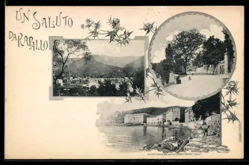 AK Rapallo, Un saluto da Rapallo, Panorama