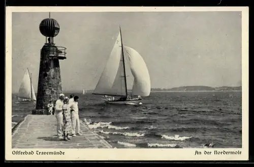 AK Travemünde, Ostseebad, An der Nordermole