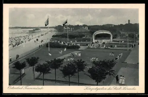 AK Travemünde, Konzertgarten des Städte-Kursaales