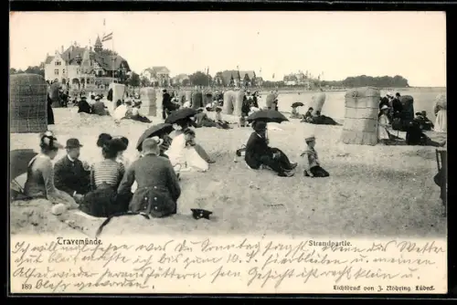 AK Travemünde, Badegäste am Strand