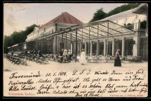 AK Travemünde, Cafe-Terrassen am Kurhaus