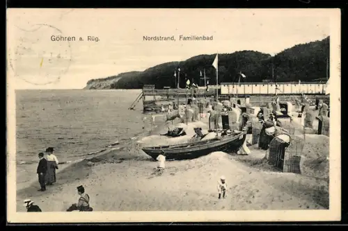 AK Göhren a. Rüg., Nordstrand mit Familienbad