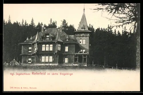 AK Rehefeld im sächs. Erzgebirge, Kgl. Jagdschloss