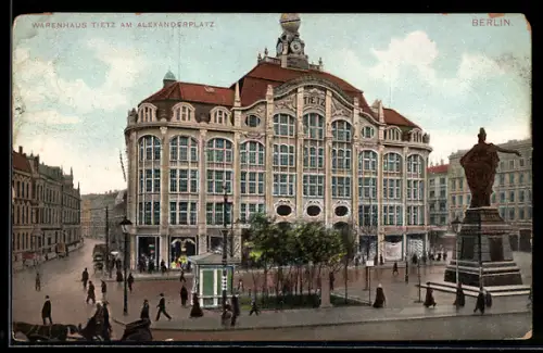 AK Berlin, Warenhaus Tietz am Alexanderplatz