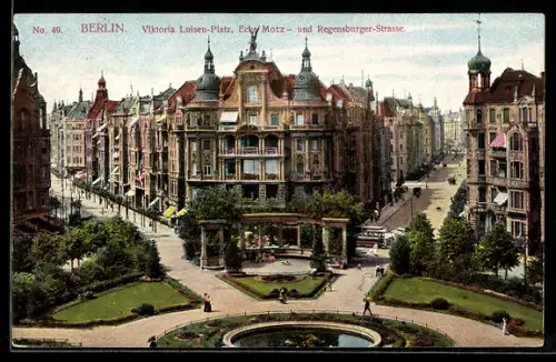 AK Berlin-Schöneberg, Viktoria-Luise-Platz, Ecke Motz- und Regensburger-Strasse
