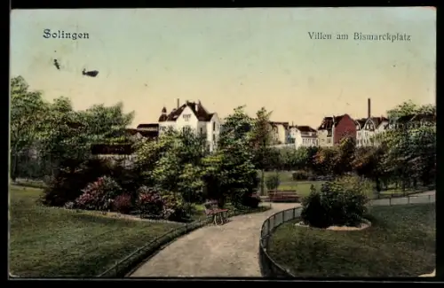 AK Solingen, Villen am Bismarckplatz