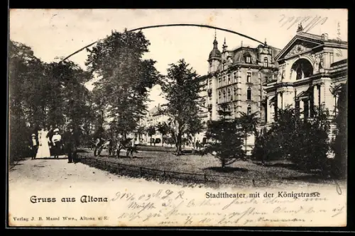 AK Hamburg-Altona, Stadttheater, Königstrasse