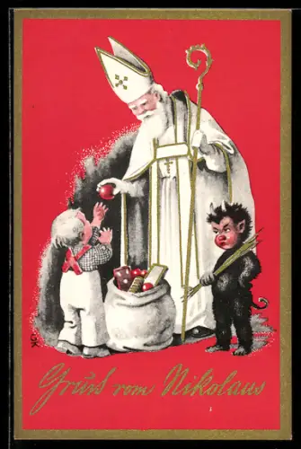 AK Liebe Kinder machen Krampus arbeitslos