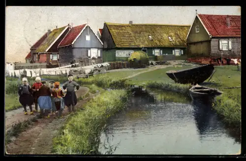 AK Photochromie NR. 1422: Marken, Kinder des Dorfes