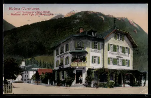 AK Bludenz /Vorarlberg, Hotel Scesaplana, Bes. Adolf Egle