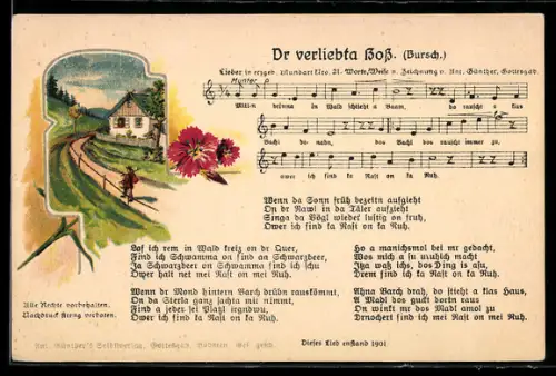 Lied-AK Anton Günther Nr. 21: Dr verliebta Boss