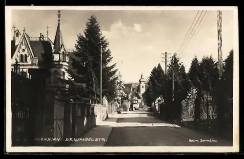 AK Dornbirn, Blick in die Dr. Waibelstrasse
