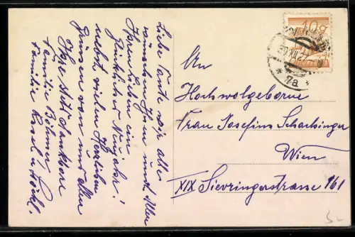Künstler-AK Thomas Riss: Erntedankzug