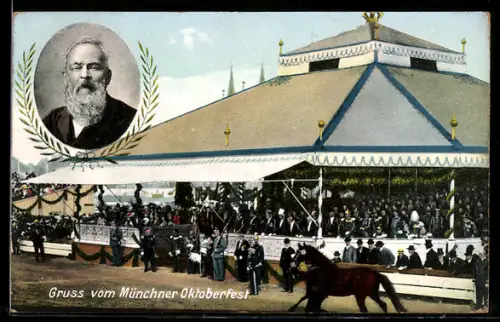 AK München, Oktoberfest, Festzelt, Prinzregent Luitpold