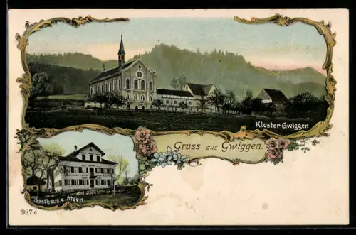 AK Hohenweiler /Vorarlberg, Gwiggen, Gasthaus zum Stern, Kloster