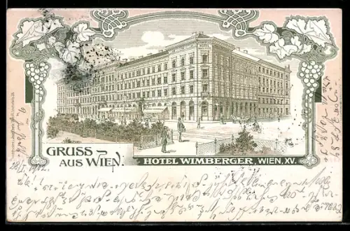 Lithographie Wien, Das Hotel Wimberger