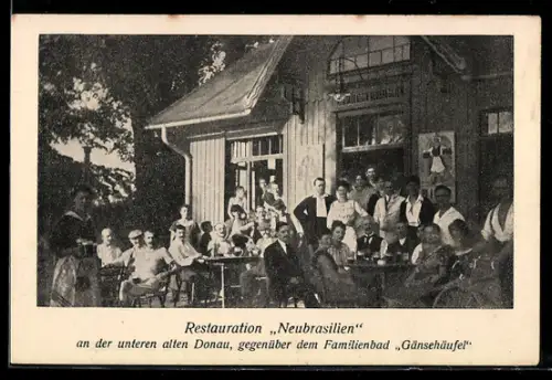 AK Wien, Restaurant Neubrasilien an der unteren alten Donau 61