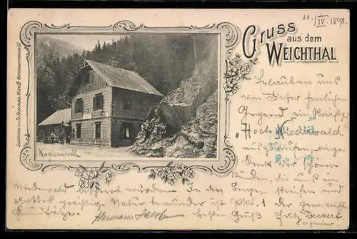 AK Reichenau an der Rax, Gasthaus Touristenheim im Weichtal