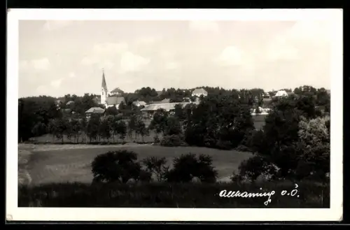 AK Allhaming /O.-Ö., Teilansicht mit Kirche