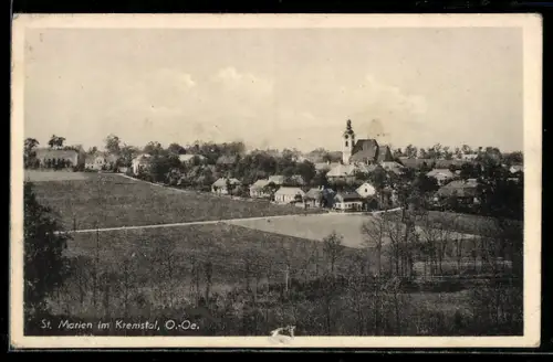 AK St. Marien im Kremstal, Teilansicht mit Kirche