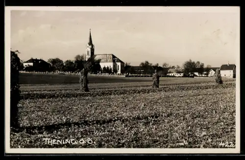 AK Thening /O.-Ö., Ortspartie mit Kirche