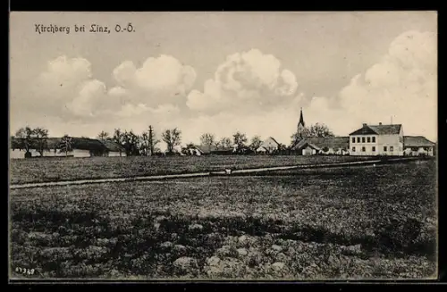 AK Kirchberg, Fernsicht der Ortschaft