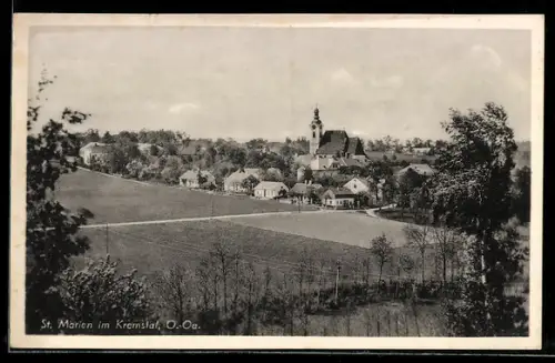 AK St. Marien i. Kremstal, Fernsicht der Ortschaft