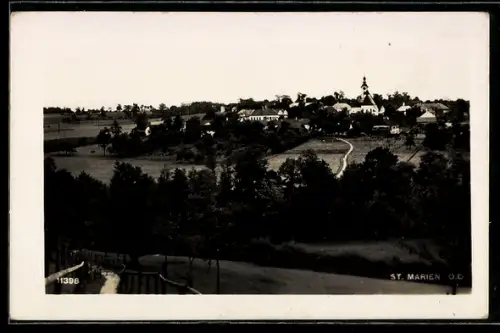 AK St. Marien /O.-Ö., Teilansicht mit Kirche