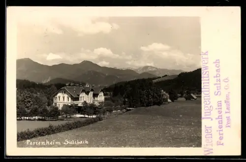 AK Bad Ischl, Sulzbach, Blick zum Ferienheim