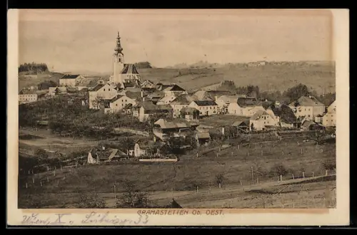 AK Gramastetten /Ob.-Oest., Teilansicht mit Kirche
