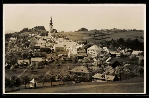 AK Gramastetten /O.-Ö., Teilansicht mit Kirche