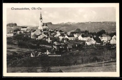 AK Gramastetten, Ortsansicht mit Kirche