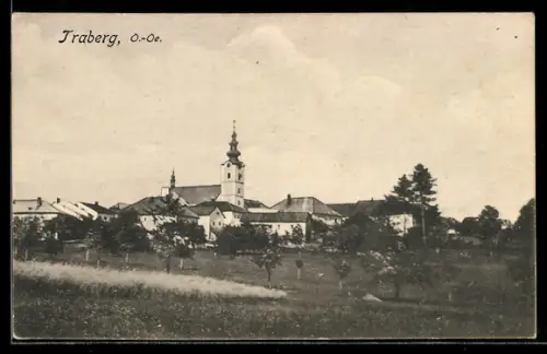 AK Traberg, Teilansicht mit Kirche