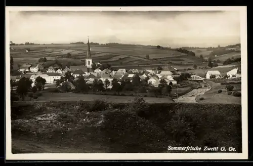 AK Zwettl /O.-Oe., Teilansicht mit Kirche