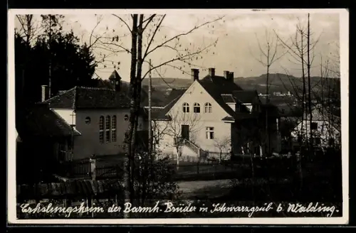 AK Walding /O.-Oe., Schwarzgrub, Erholungsheim der Barmherzigen Brüder