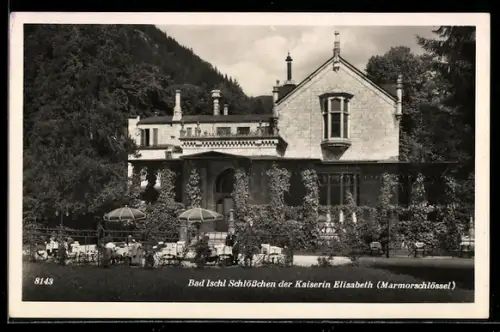 AK Bad Ischl, Café Marmorschlössl der Kaiserin Elisabeth