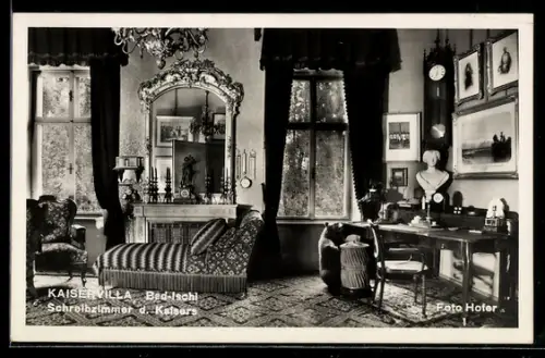 AK Bad-Ischl, Kaiservilla, Schreibzimmer des Kaisers, Innenansicht