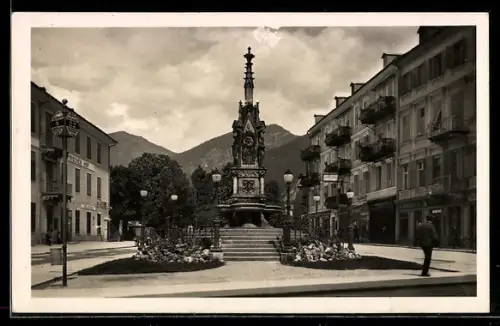AK Bad Ischl, Denkmal am Wirerplatz